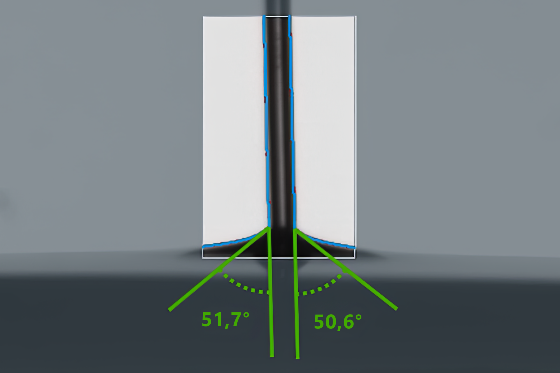 Contour analysis reveals the contact angle Contour analysis reveals the contact angle
